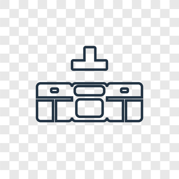 厨房家具概念线性图标孤立上图片下载