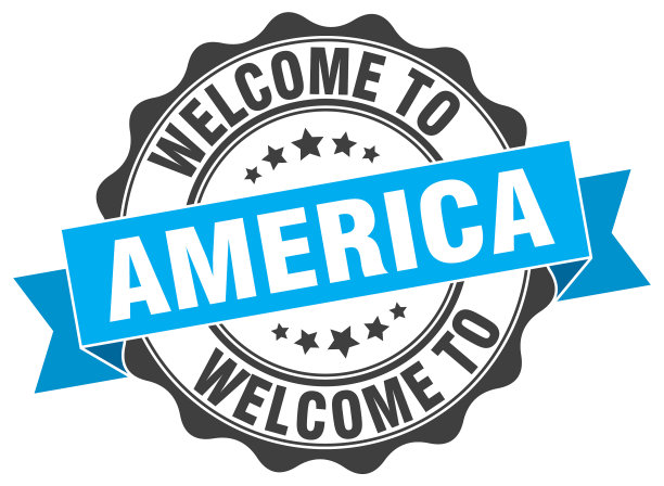 美国圆缎带印章图片下载