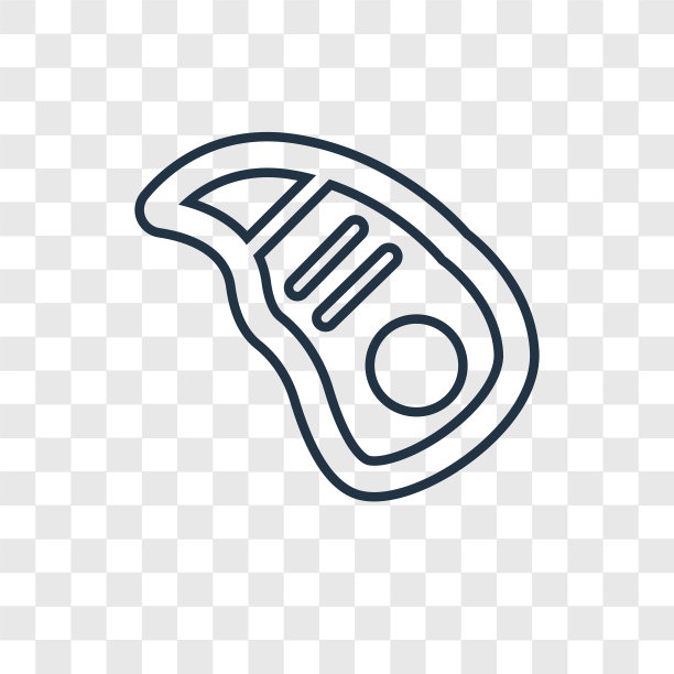 牛排概念线性图标孤立上透明图片下载