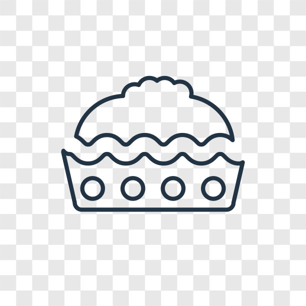 饼图概念线性图标隔离透明图片下载