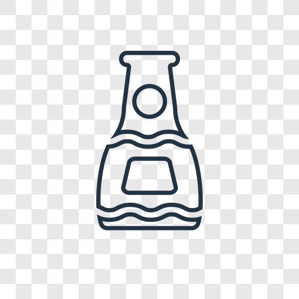 酱汁概念线性图标隔离上透明图片下载