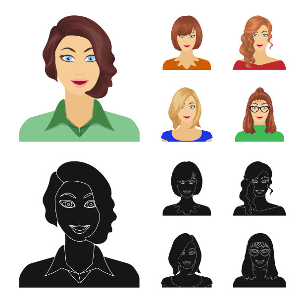 一个女人的外貌用头发做了脸图片下载