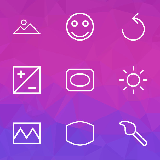 照片图标线条风格设置与模式相框图片下载