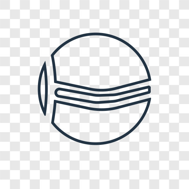球概念线性图标隔离透明图片下载