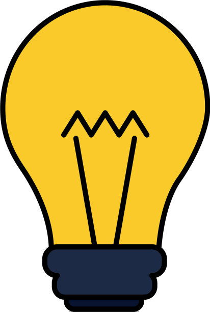 白底上的灯泡图片下载