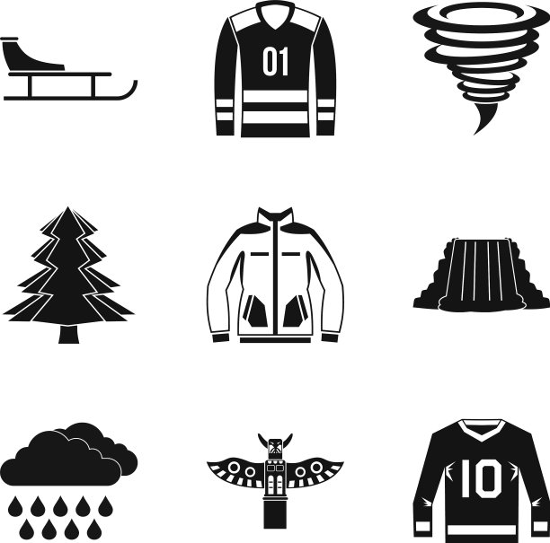 运动冒险图标设置简单的风格图片下载