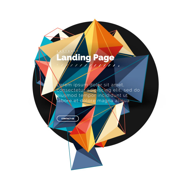 多边形几何设计，抽象形状制成图片下载