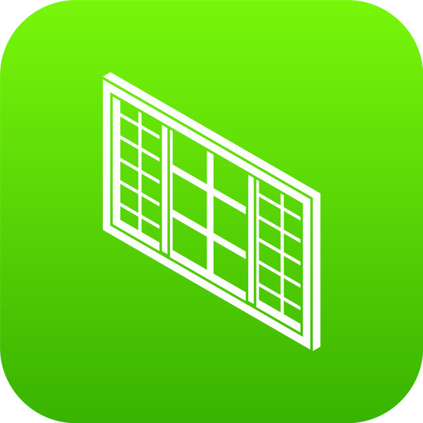 木窗框图标绿色图片下载