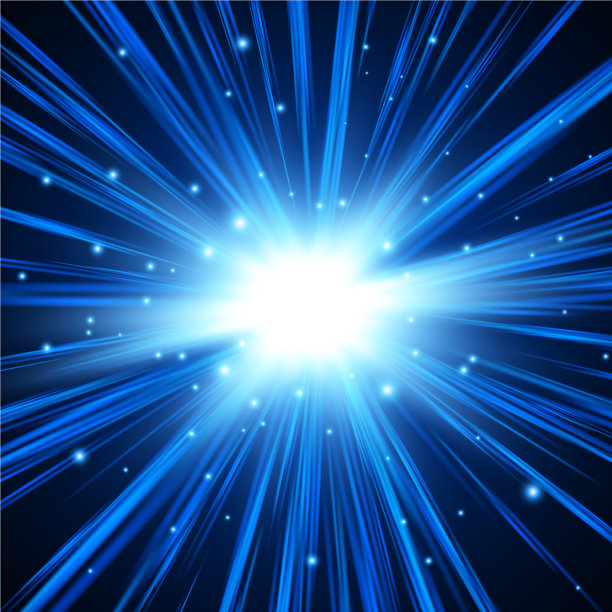 带射线的蓝色爆炸背景图片下载
