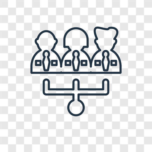 团队概念线性图标隔离图片下载