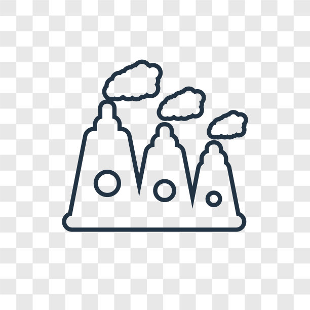 核电站概念线性图标孤立上图片下载