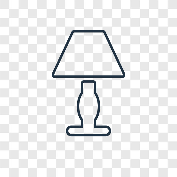 灯概念线性图标隔离透明图片下载