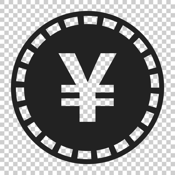 扁平风格的日元货币图标图片下载