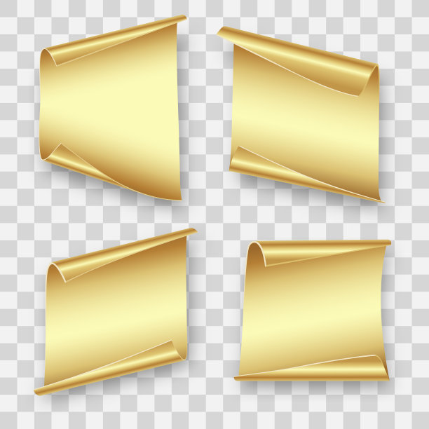 四张金色的纸图片下载