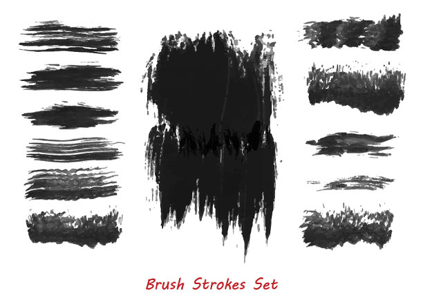 肮脏的笔触设置图片下载