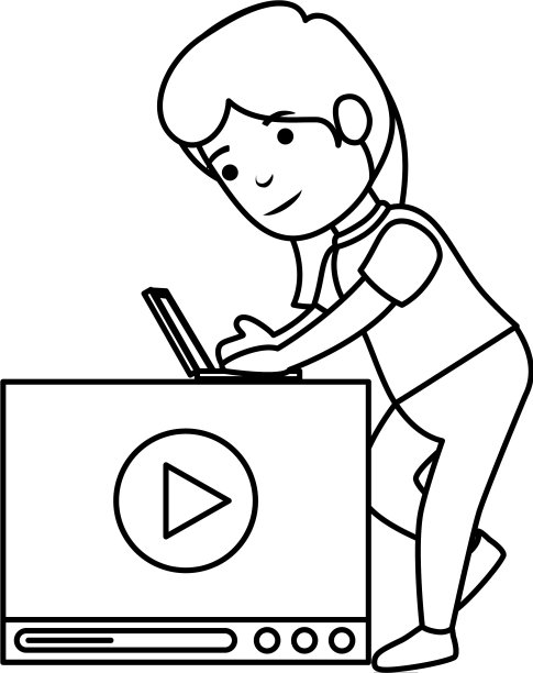 带着笔记本电脑和播放器的小女生图片下载