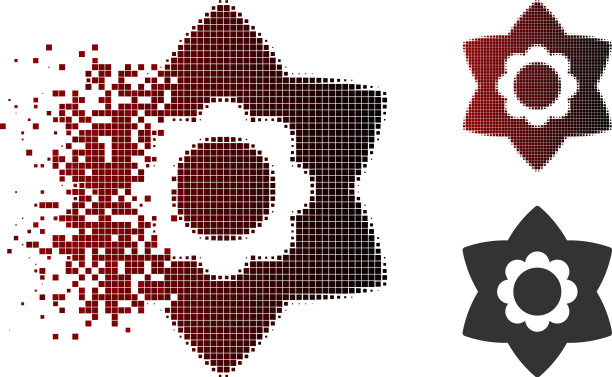 损坏点半色调花图标图片下载