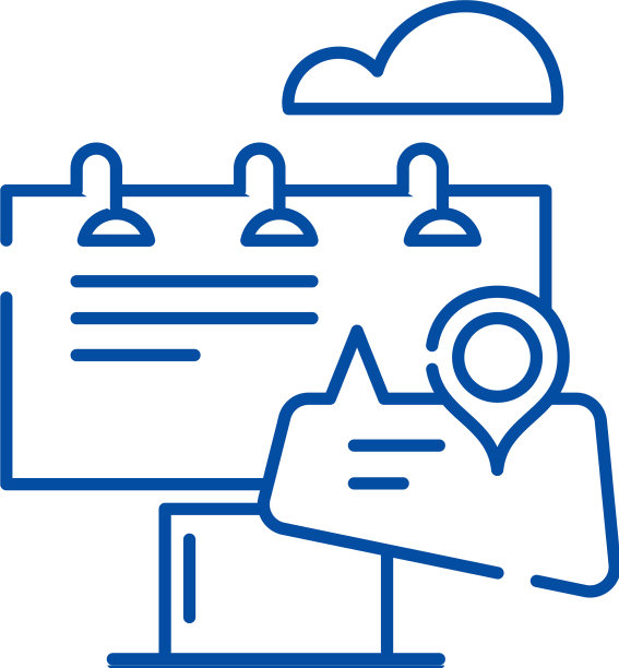 城市广告线图标城市概念图片下载