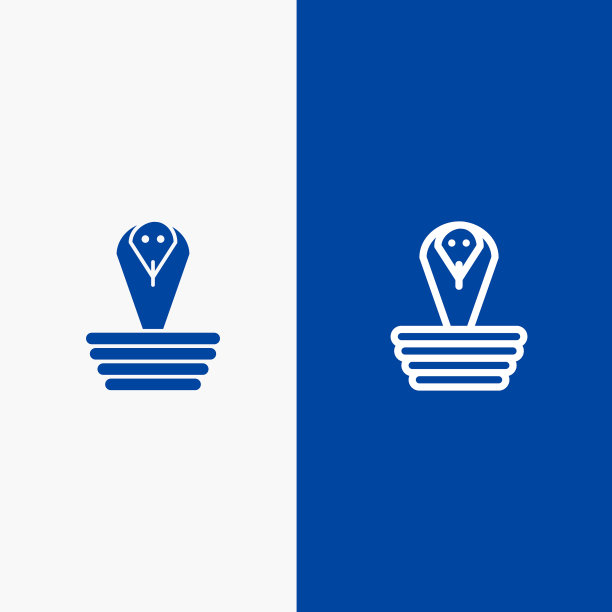 动物眼镜蛇印度王线和字形立体图标图片下载