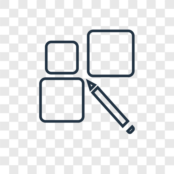 数组概念线性图标隔离透明图片下载