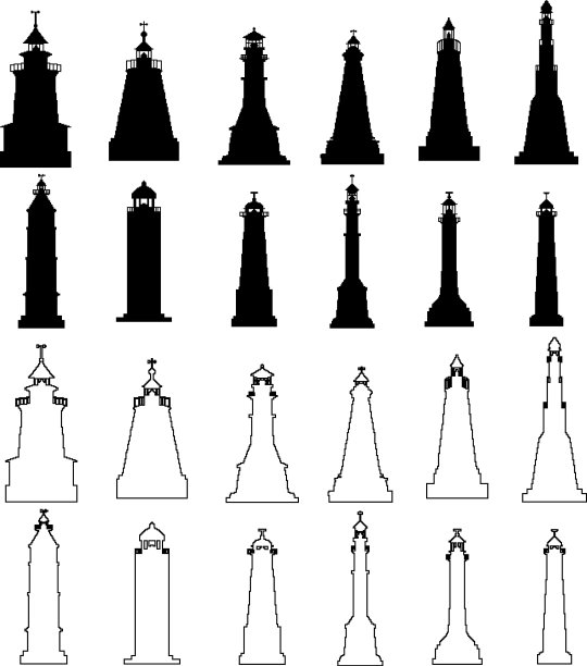 收集风格像素的灯塔图片下载