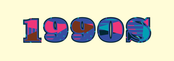 90年代概念文字艺术图片下载