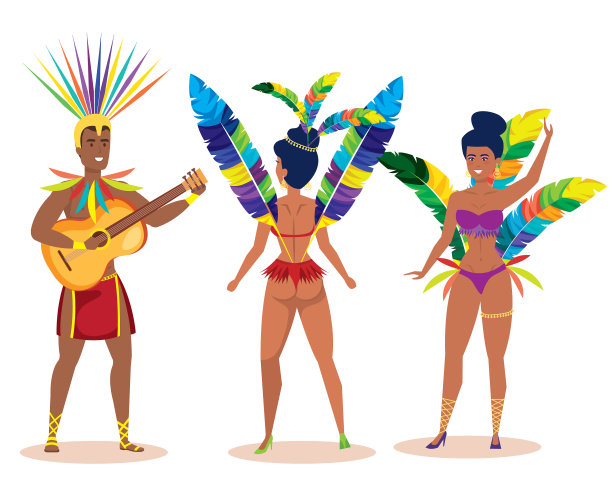 巴西男舞者用加罗塔弹吉他图片下载