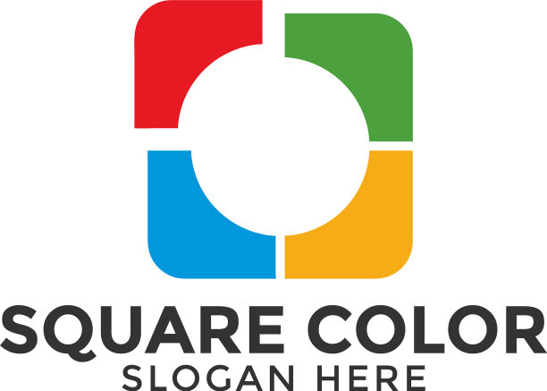方形颜色标识设计模板孤立图片下载