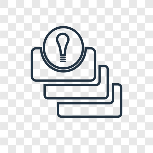 层概念线性图标隔离透明图片下载