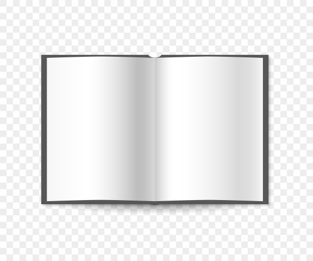 空白翻开的书散布在一个孤立的背景上图片下载