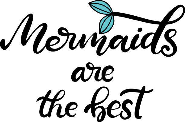 字母与美人鱼图片下载