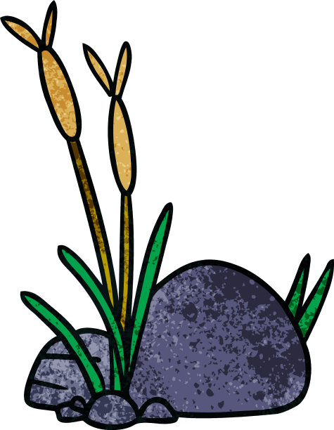 石头和鹅卵石的纹理卡通涂鸦图片下载