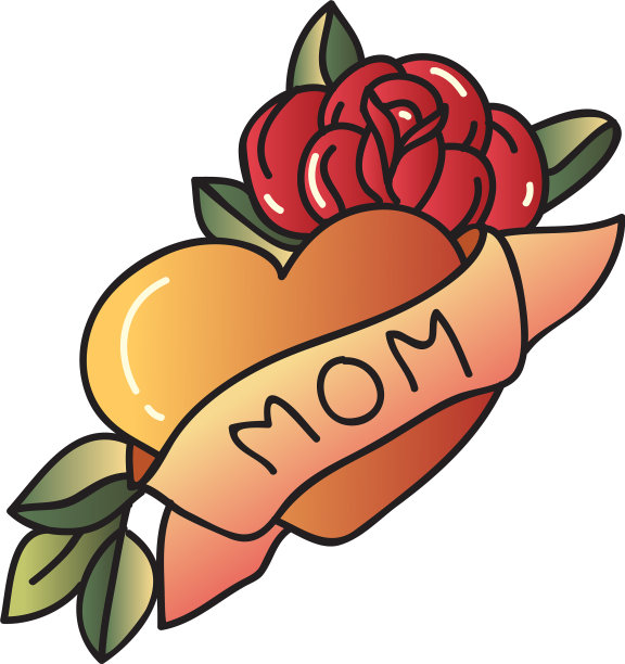 白色背景上的老虎纹身图片下载