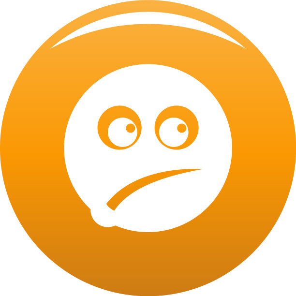 微笑的橙色图标图片下载