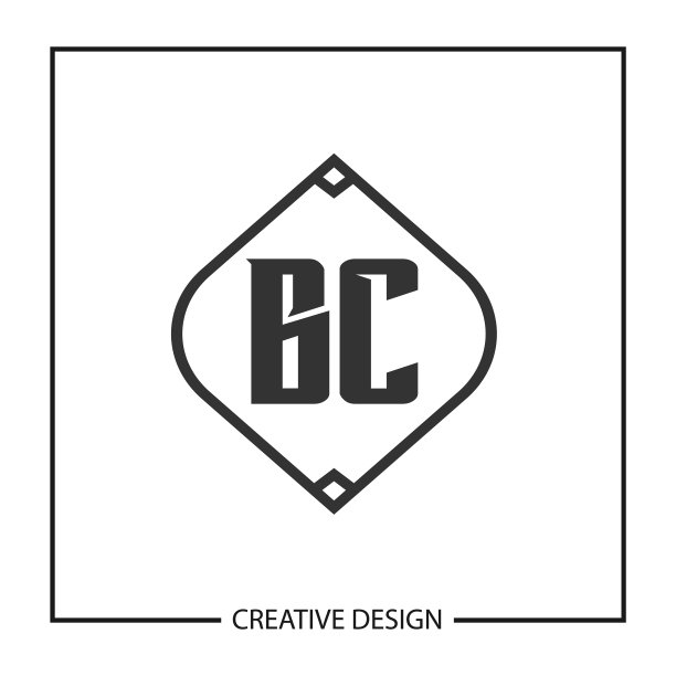 字母BC logo模板设计图片下载