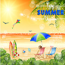 享受暑假图片下载