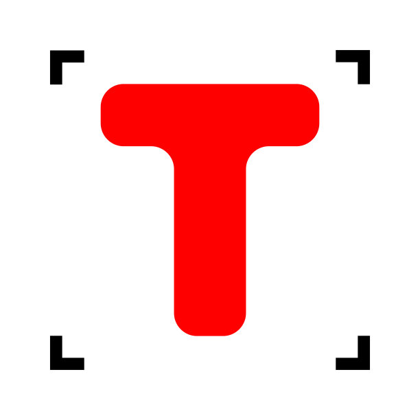 红色字母T标志设计模板元素图片下载