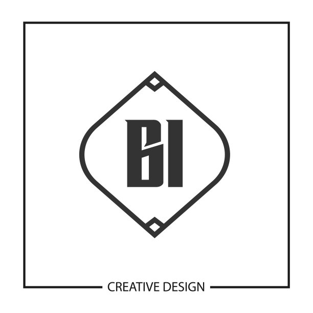 首字母BI logo模板设计图片下载