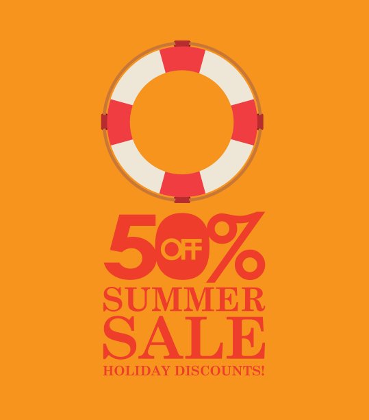 夏季特价，救生圈50折图片下载