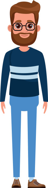 年轻人化身卡通人物图片下载