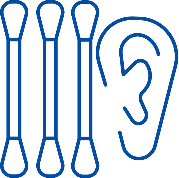 耳朵清洁线图标概念耳朵清洁平面图片下载