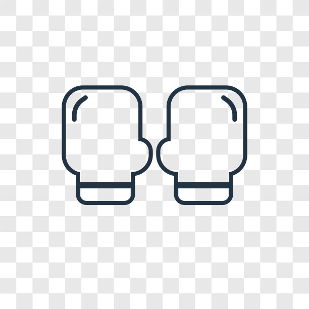 拳击手套概念线性图标隔离上图片下载
