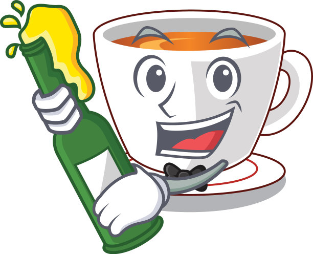 啤酒薄荷茶，卡通杯图片下载