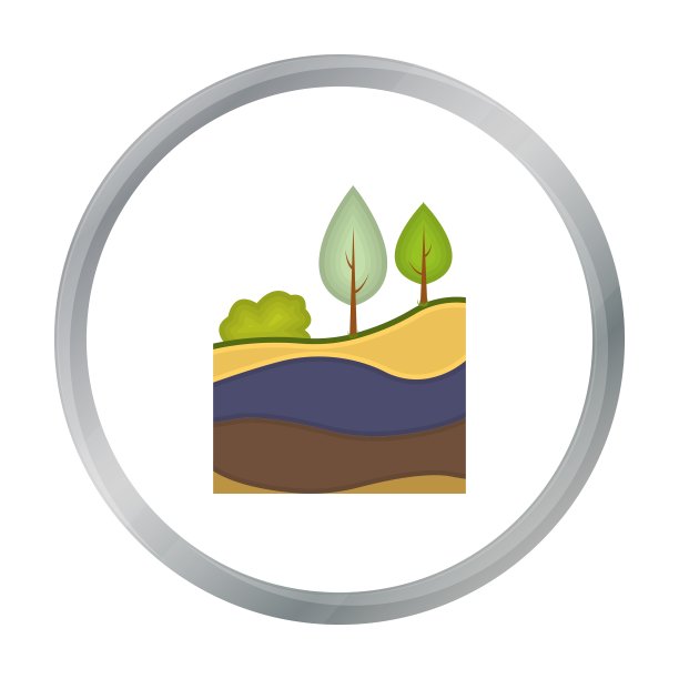 层的地球图标在卡通风格孤立图片下载