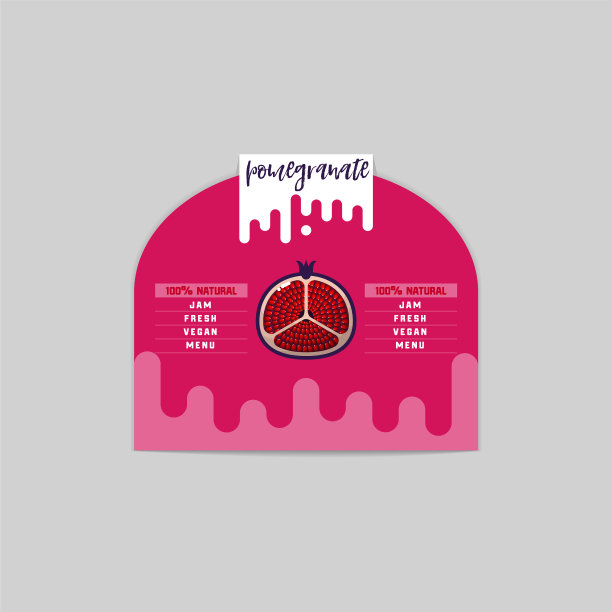 石榴贴纸和石榴生态产品图片下载