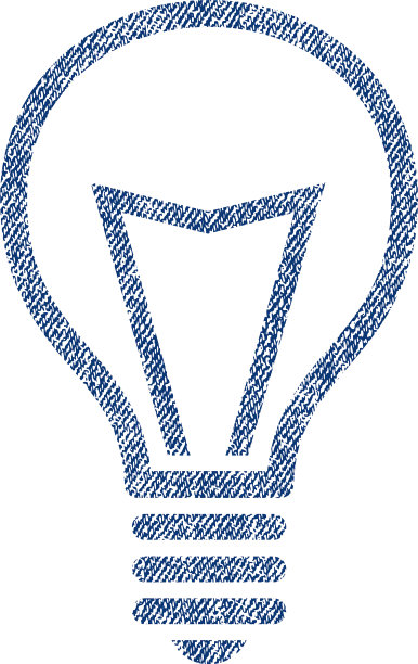 灯泡织物纹理图标图片下载