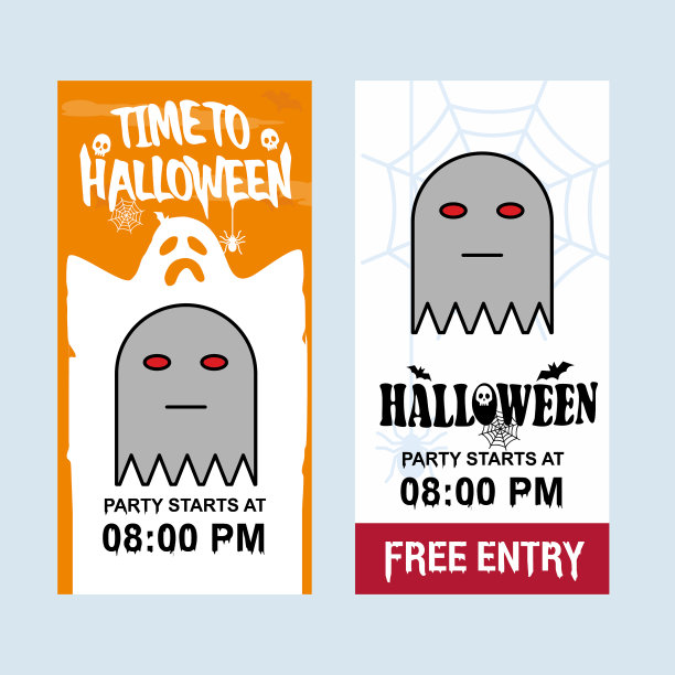 万圣节请帖设计带鬼图片下载
