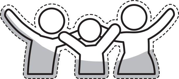 传统家庭图标形象图片下载