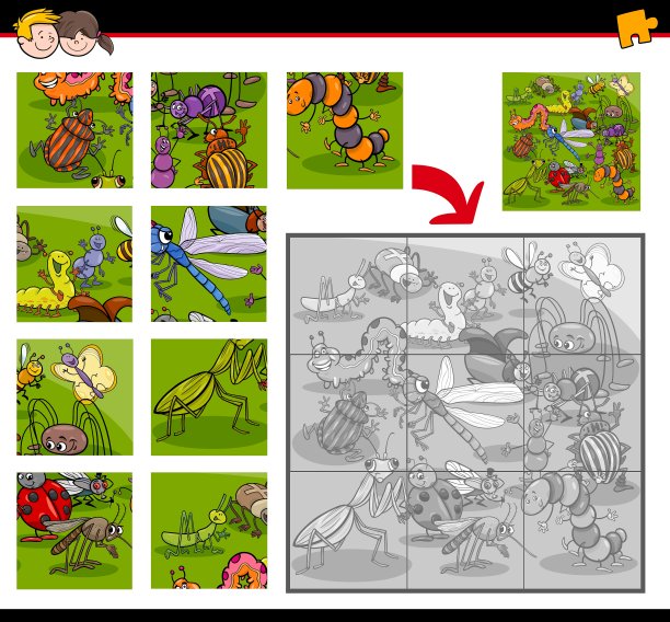 用昆虫做的拼图图片下载