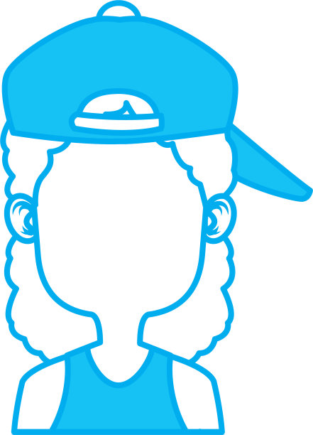 女孩没有脸和帽子卡通图片下载